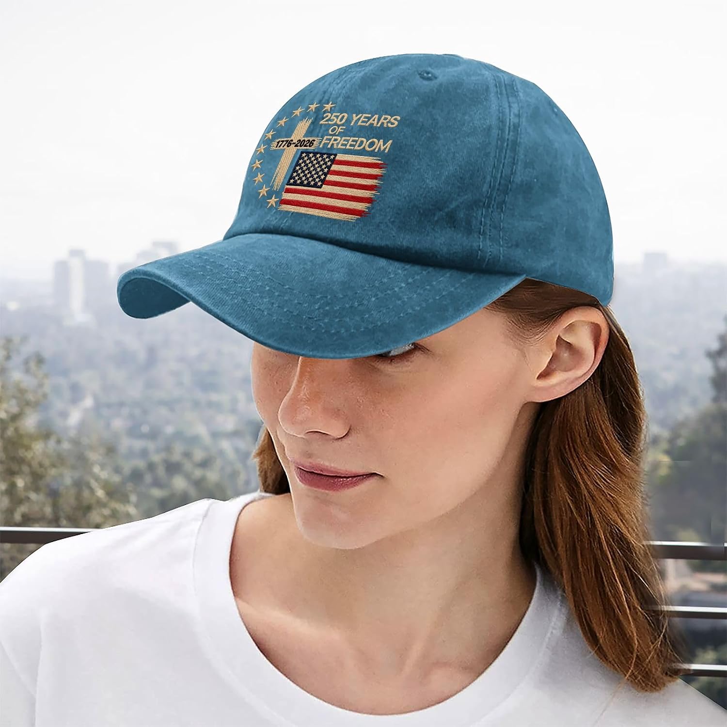 US 250 Years Freedoms 1776-2026 250th Birthday Embroidered Hats Garde Cap for Him image 5