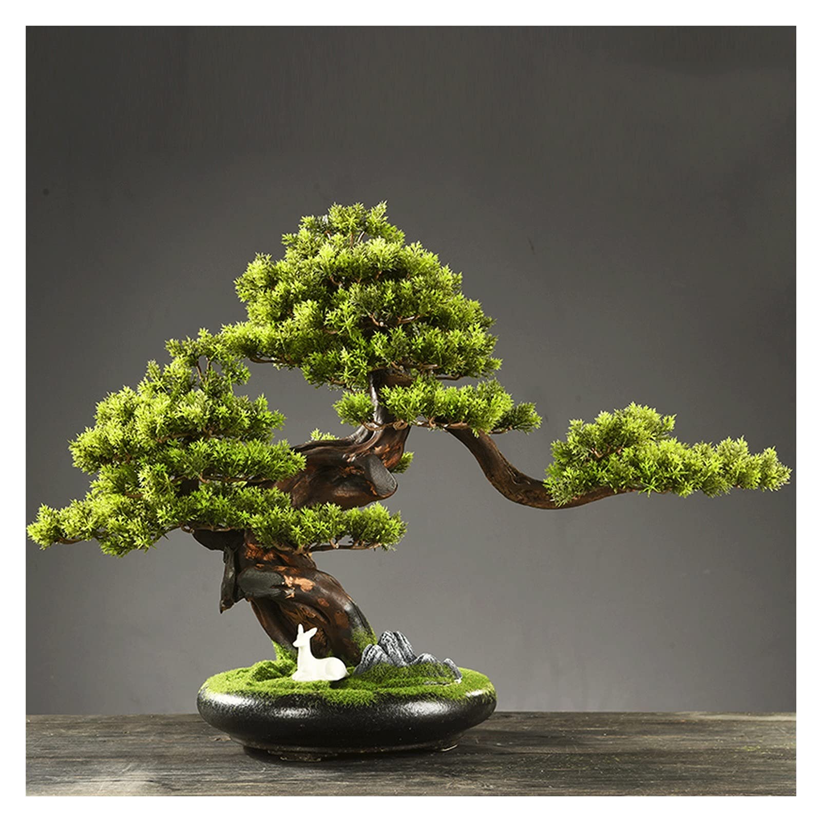 Amazon.com: SGeneE Artificial Bonsai Tree Artificial Bonsai Tree, 19 Inches  Potted Artificial House Plants, Beautiful Pine Bonsai Plant, for Zen Garden  Dcor Simulation Bonsai Trees : Home & Kitchen