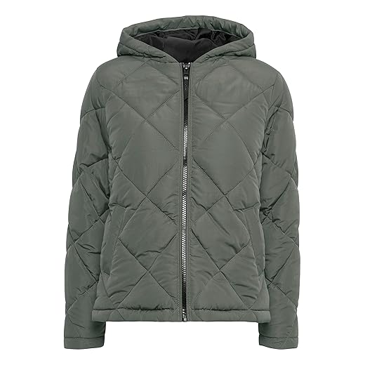 OXMO Stacie Damen Steppjacke Übergangsjacke Jacke gefüttert, Größe:XL, Farbe:Pewter (185203)