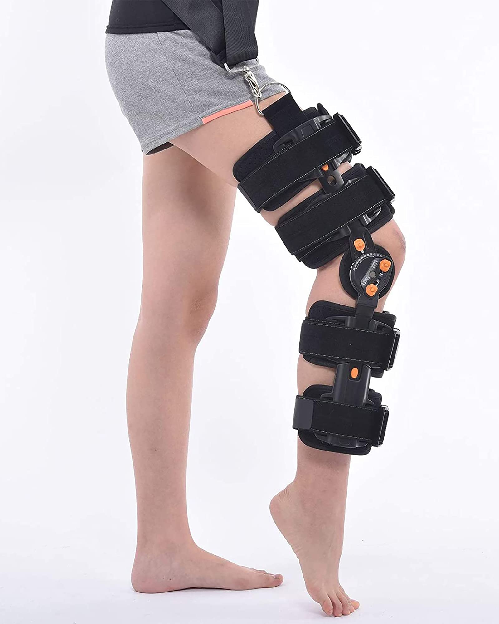 Supporto di Fissaggio Articolare Regolabile, Ortesi A 12 Fori, Tutore Fisso Mobile per Allenamento delle Gambe, Ginocchiere per Riabilitazione del Menisco.