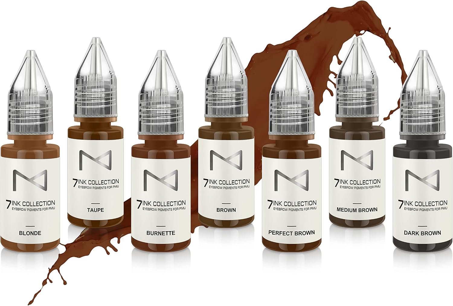 M 7Ink Liquid Pigment Ink, Single Dark Brown, 10ml