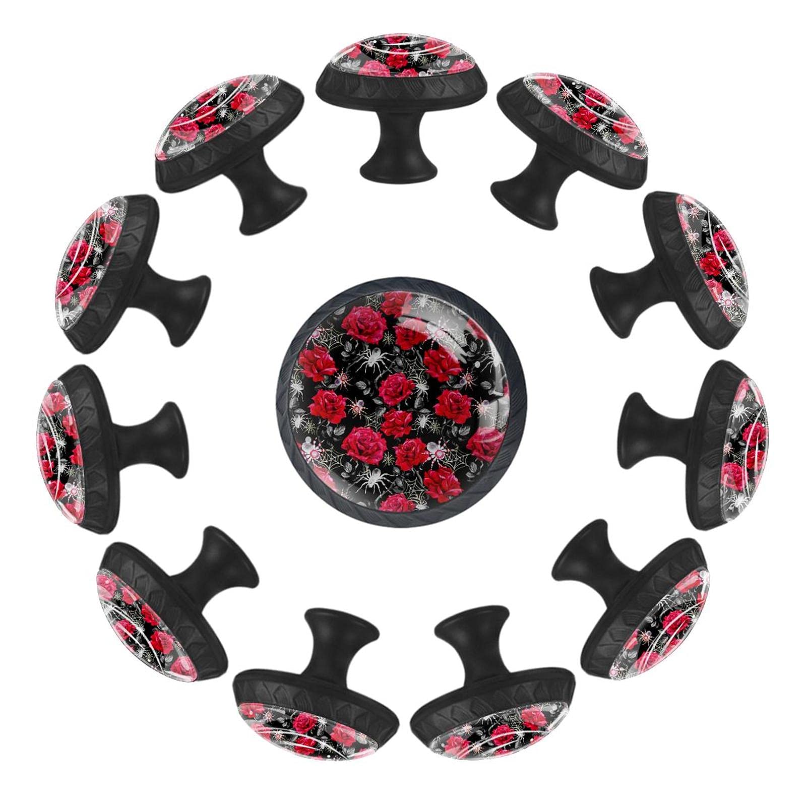 Boutons de tiroir araignée rose pour émerveiller vos enfants : lot de 12 poignées 35 mm