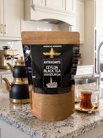 American Monarch Ceylon Siyah Çayı, Antioksidan, Yüksek Aroma, Orijinal Seylan Demlik Çayı, (500 gr)