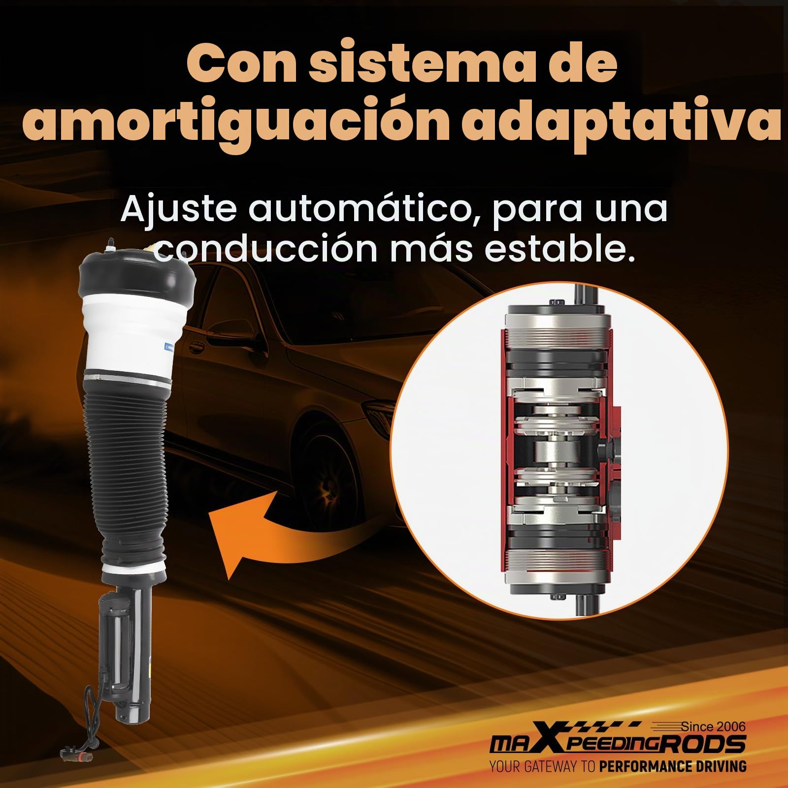 maXpeedingrods 2 amortiguadores delanteros para Mercedes-Benz Clase S W220 2203202438
