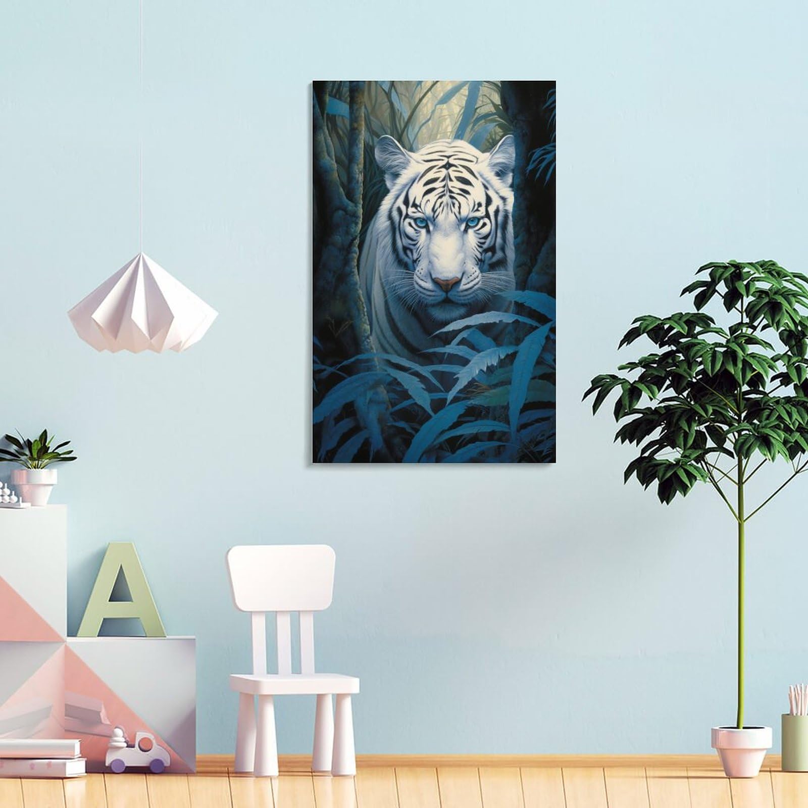 Feeby Afbeeldingen Wolf, woud in mist, XXL, 120 x 80 cm, 1 Feeby Afbeeldingen Wolf, woud in mist, XXL, 120 x 80 cm, 1