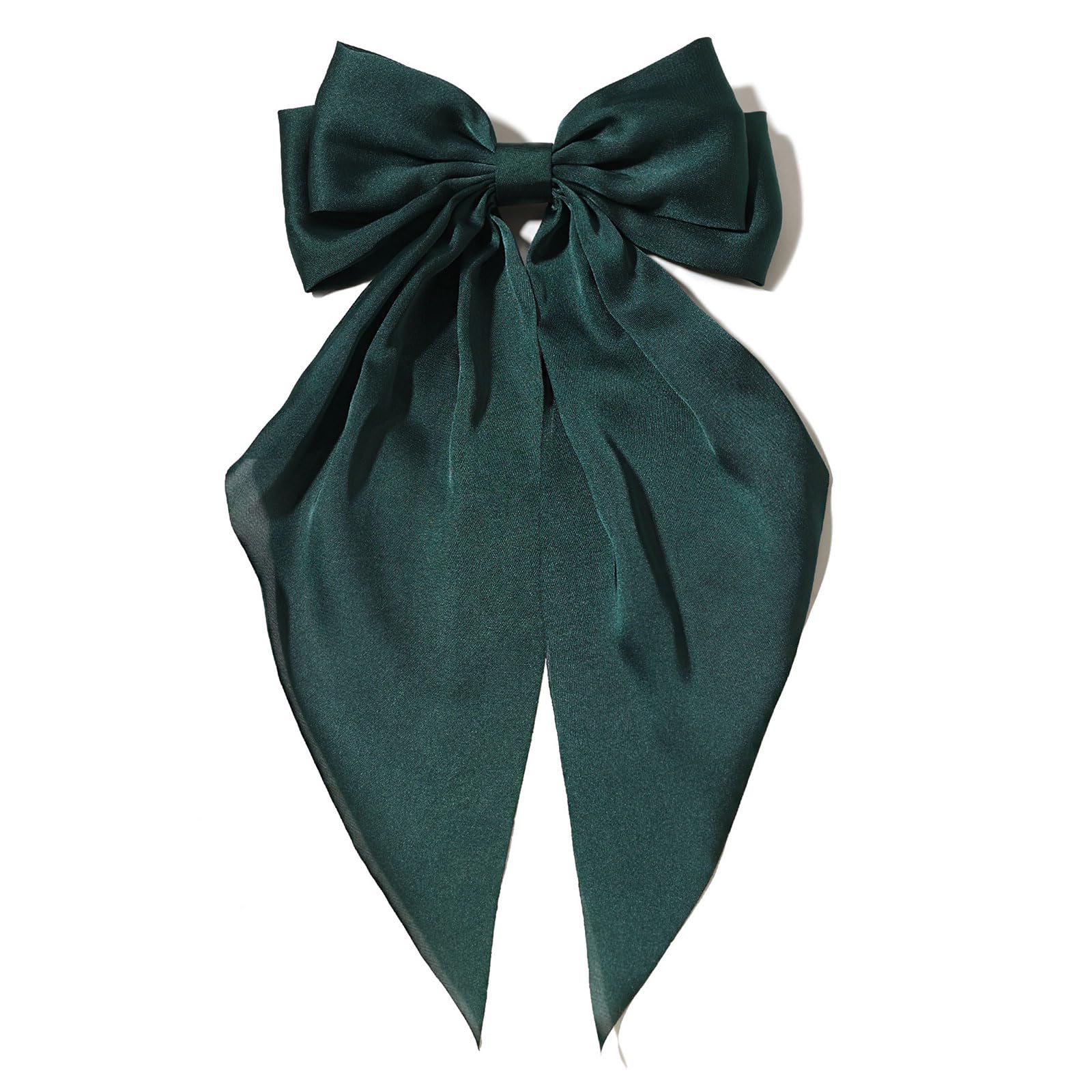 MICFENY Large Double Layer Hair Bowknot Clip For Adults Teens Soft Ribbon Fabric Barrettes Metal Hairpin For Daily Styling