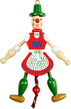 Wooden German Girl in Dirndl 4.5" Jumping Jack "Hampelmann" Hanging Ornament Decoration | GermanGiftOutlet