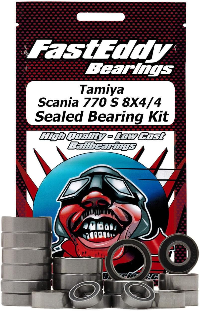 FastEddy Bearings Compatible with Tamiya Scania 770 S 8X4/4 Sealed Bearing Kit