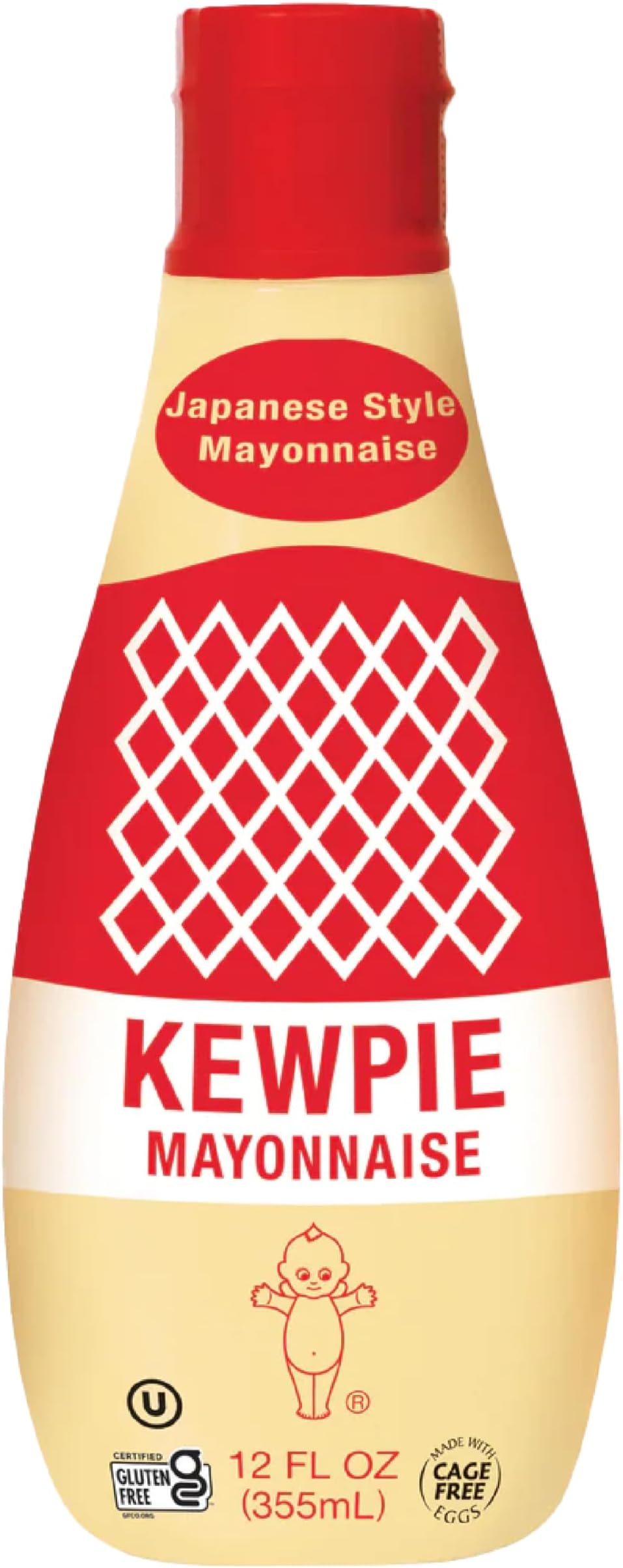 Mayonnaise (Product of USA), Authentic Japanese-Style Mayonnaise, Rich & Creamy Umami Flavor, Made With Cage-Free Eggs, Gluten Free, Kosher Condiment, Perfect for Sandwiches, Sushi, Salads & Dips, 12 oz