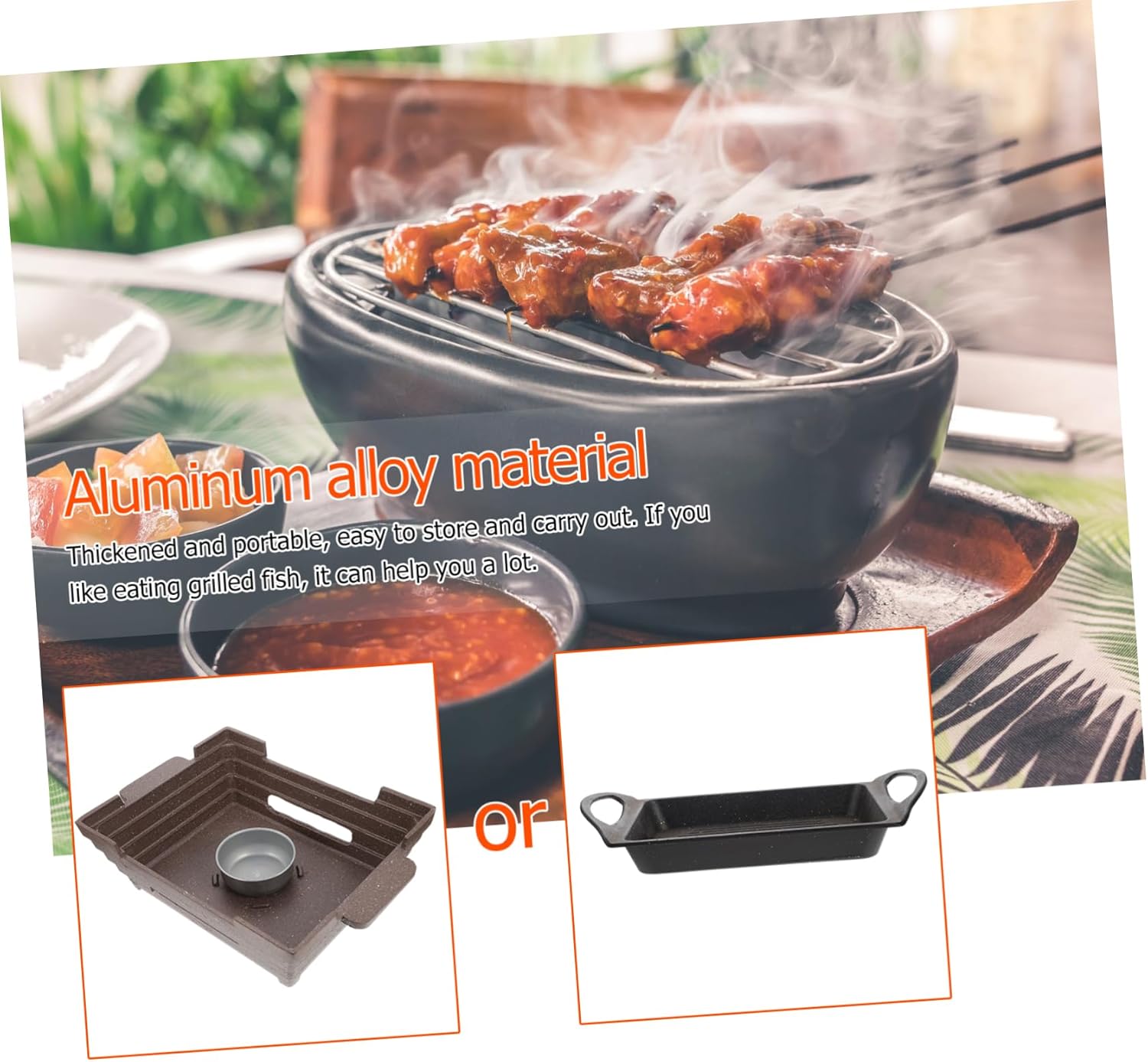 Cabilock 1Pc Alloy Grilled Fish Stove Portable Outdoor Bbq Tool Alcoholic Grill Rack for Camping Easy Clean Design and