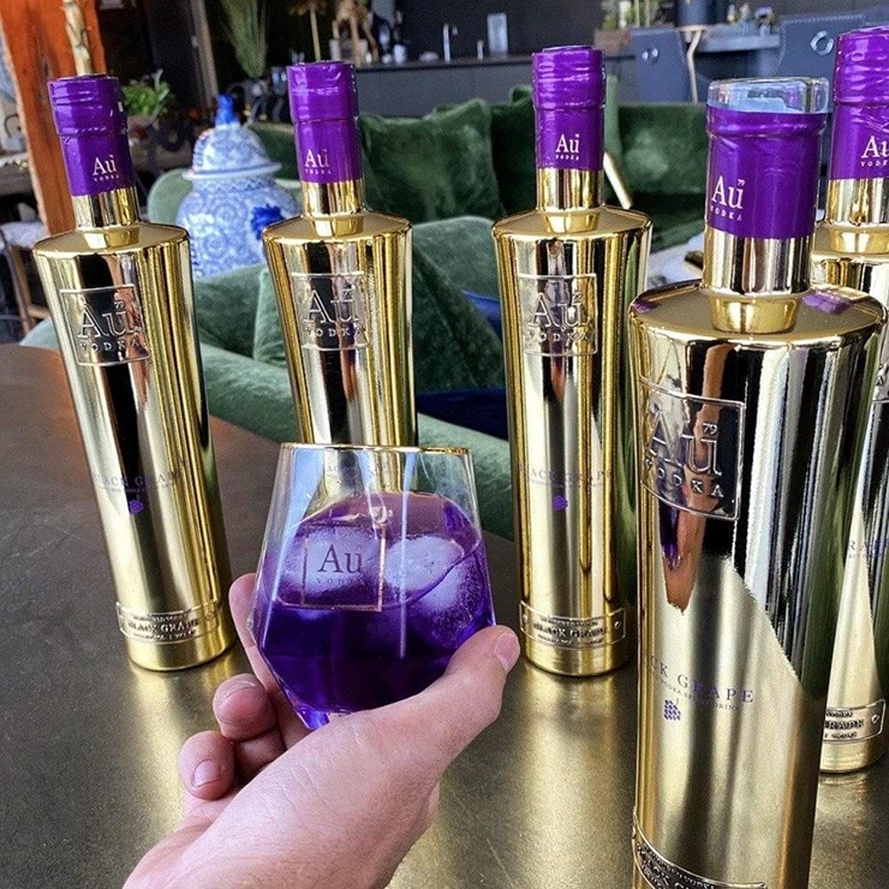 Personalised Hi-Ball Glass With Au Black Grape Vodka Gift Set 5cl