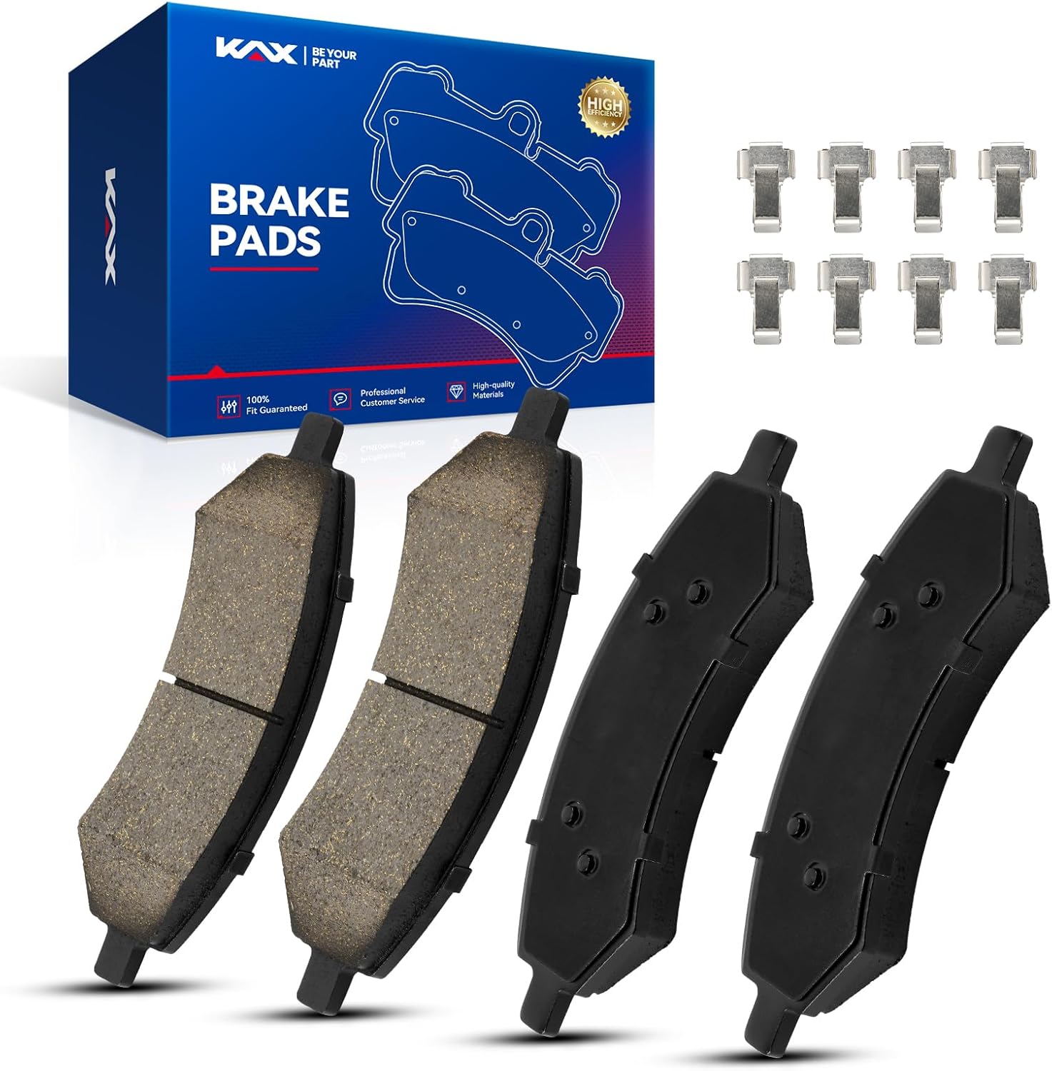 KAX D1084 Brake Pads Front Ceramic Brake Pads Fits for 1500 2011-2018, Ram 1500 2006-2010, 1500 Classic 2019-2023, Dakota 2005-2011, Aspen 2007-2009, Durango 2007-2009, Raider 2006-2009, 4pcs