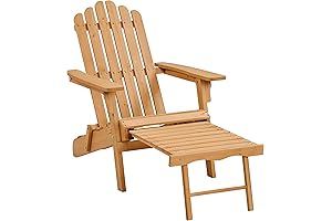 Yaheetech Folding Adirondack Chair with Footrest - Your Perfect Outdoor Relaxation Haven