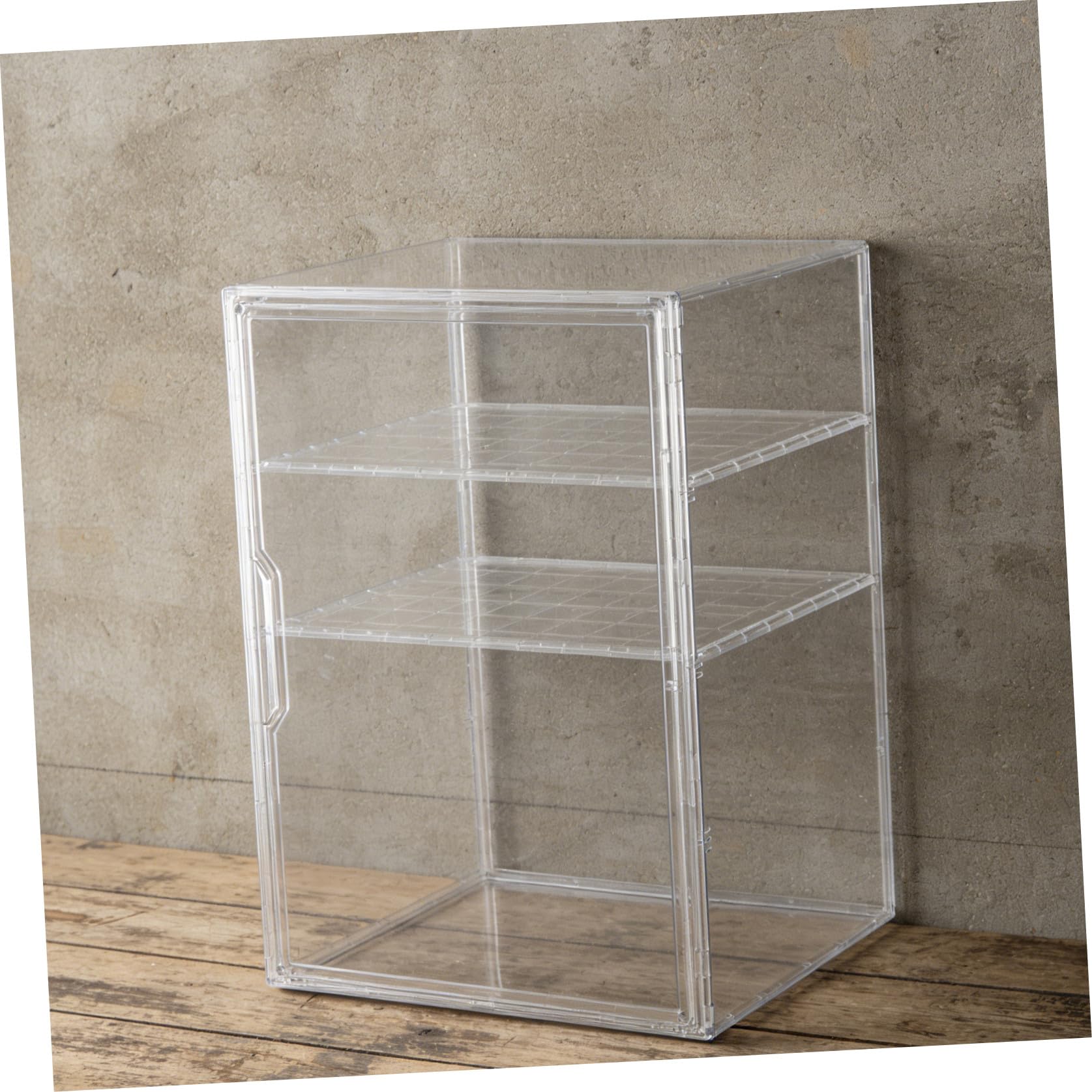 Organizador Transparente con 3 Niveles para Biberones de Ñiño de Acrílico Estante Ajustable y Puerta Magnética para Cocina y Baño