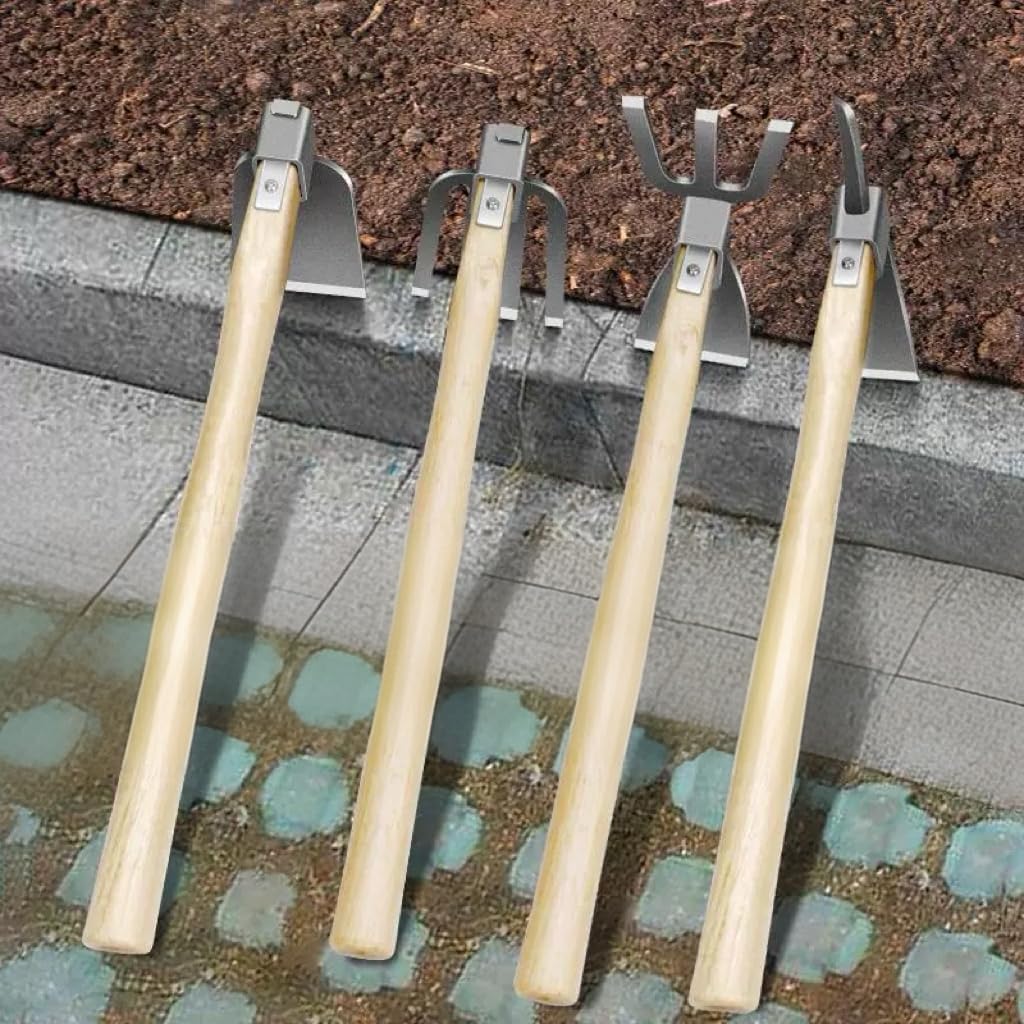 Garden Hoe Rake Hand Tool,Heavy Duty Bend Tool for Weeding, Digging, Seeding Multipurpose