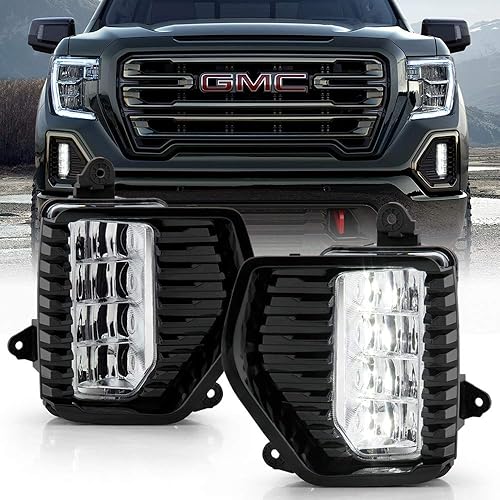 ACANII - Para GMC Sierra 1500 2019-2021 2022 Sierra 1500 limitadas luces antiniebla LED con interruptor izquierda + derecha