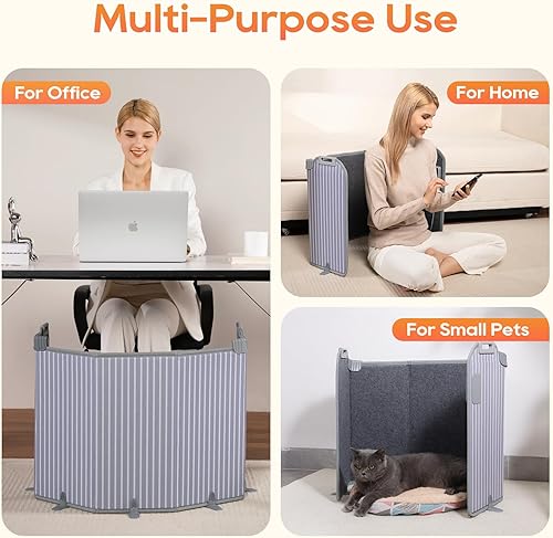 Miniatura 5 de Calentador para debajo del escritorio para oficina, calentador de pies plegable para debajo del escritorio con temporizador de 12 horas y 8 niveles