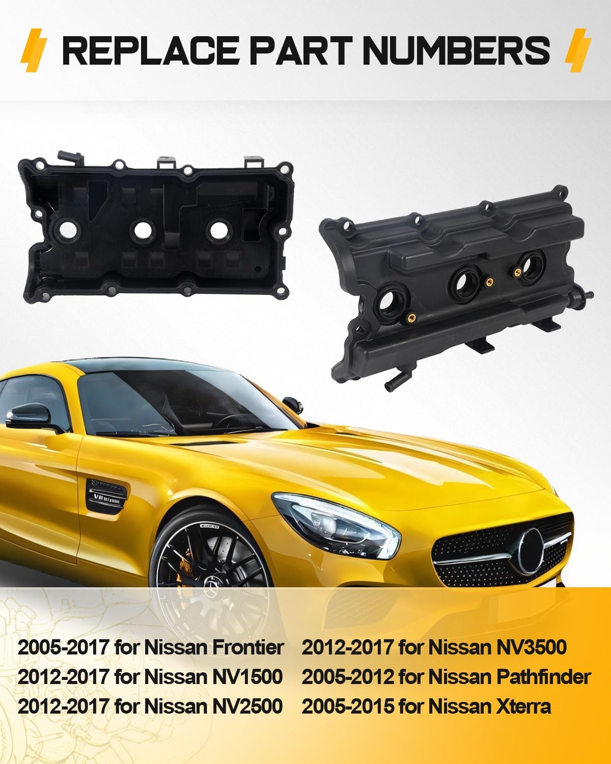 OCPTY 13264EA210 Valve Cover Gasket Set Valve Covers Replacement fit for Nissan Frontier Pathfinder Xterra 4.0L 2005-2017 Engine Valve Cover Kit Left and Right