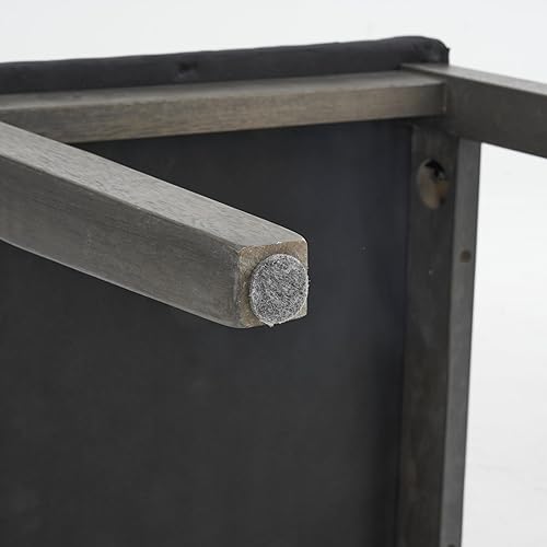 Miniatura 8 de VINGLI Juego de 2 sillas de comedor de madera tejida negra, sillas de escritorio modernas de mediados de siglo con remaches y clavijas para los