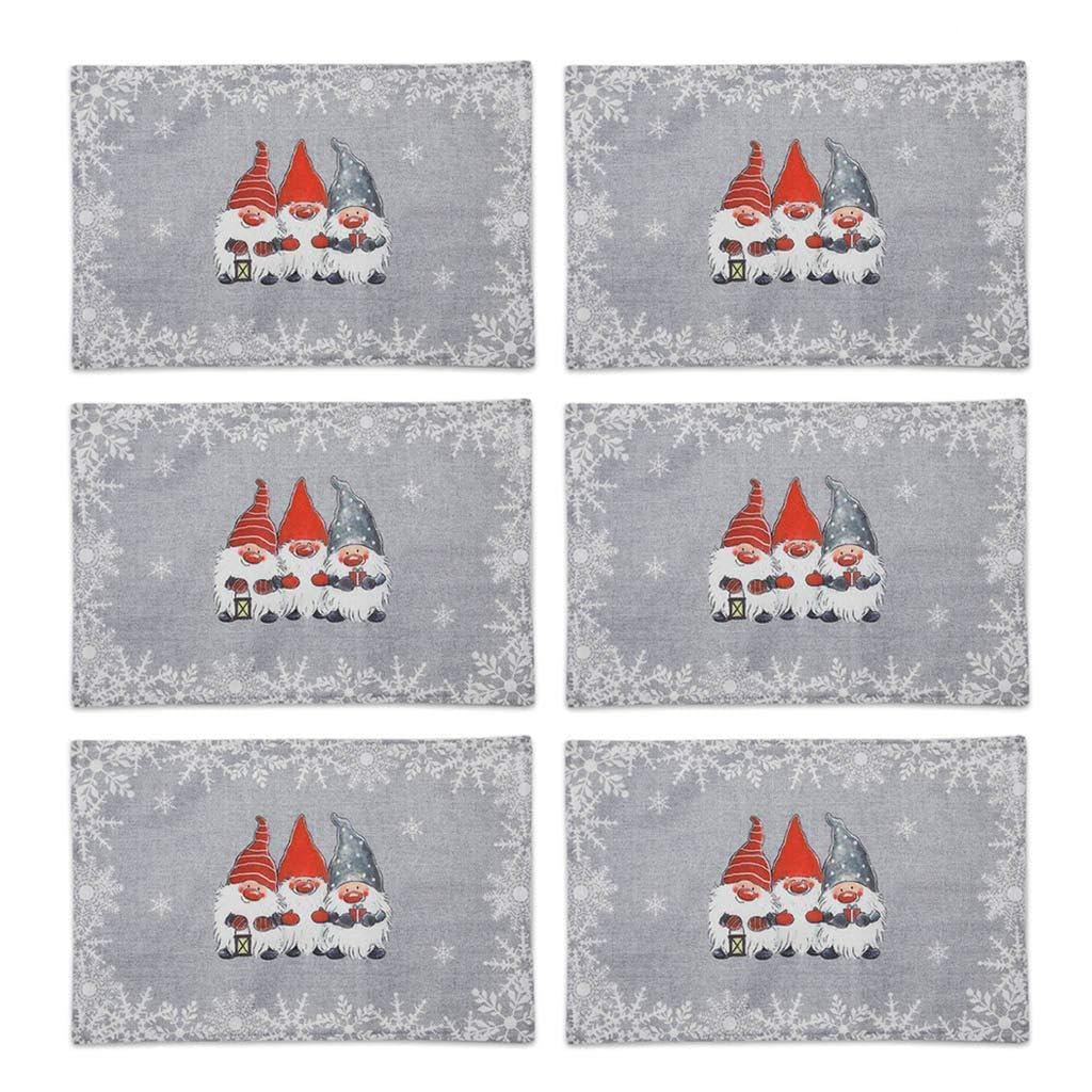Elnwnnkc 6pcs Swedish Tomte for Doll Christmas Placemats Table Mats Kitchen Tablemats Leather Placemats