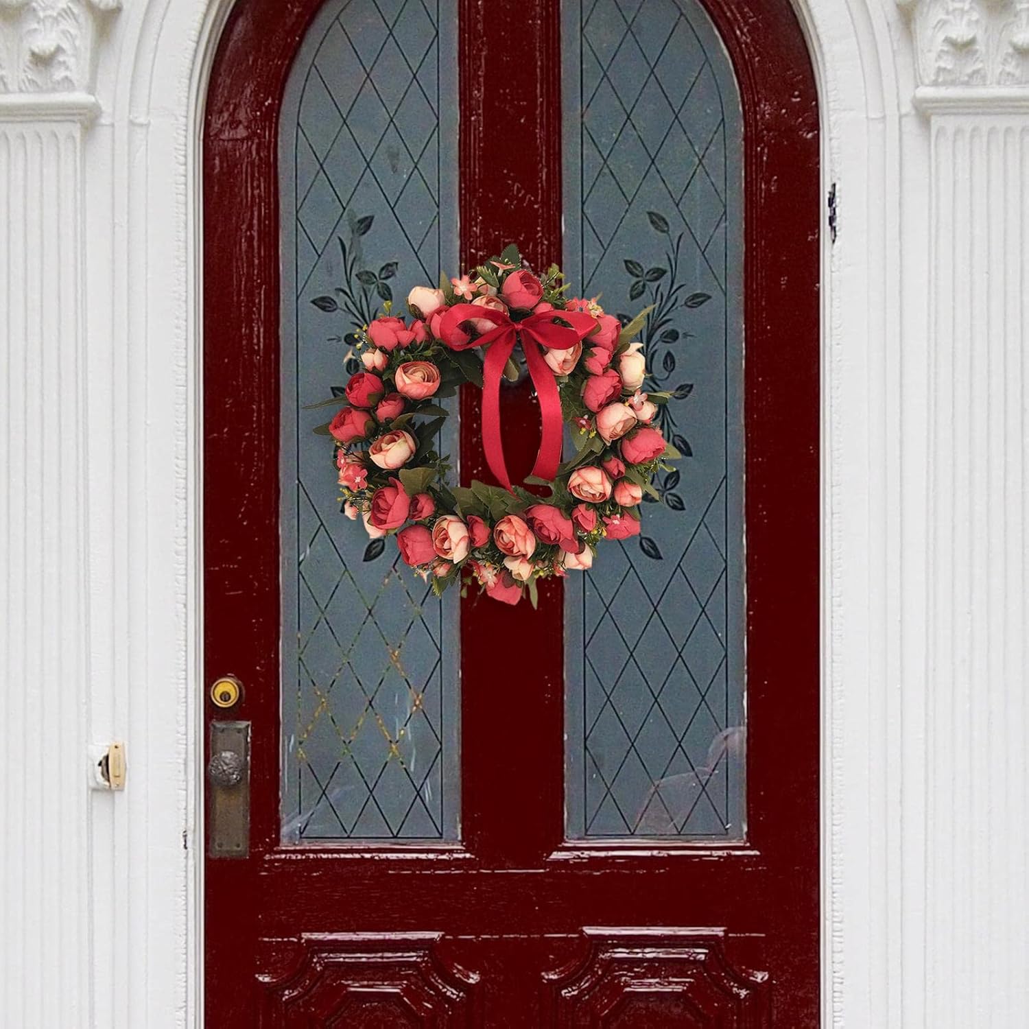 Artificial Roses Flowers Wreaths Large 30cm for Living Room Decoration