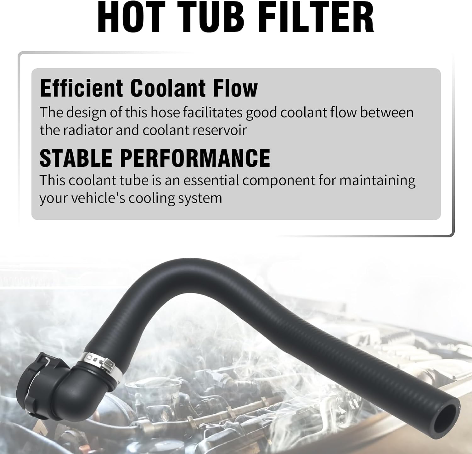 FL3Z-8C289-A Coolant Tube Radiator Connector Hose, Radiator Coolant Reservoir Tank Lower Hose Replacement for Ford F Series 150 5.0L V8 2015 2016 2017 2018 2019