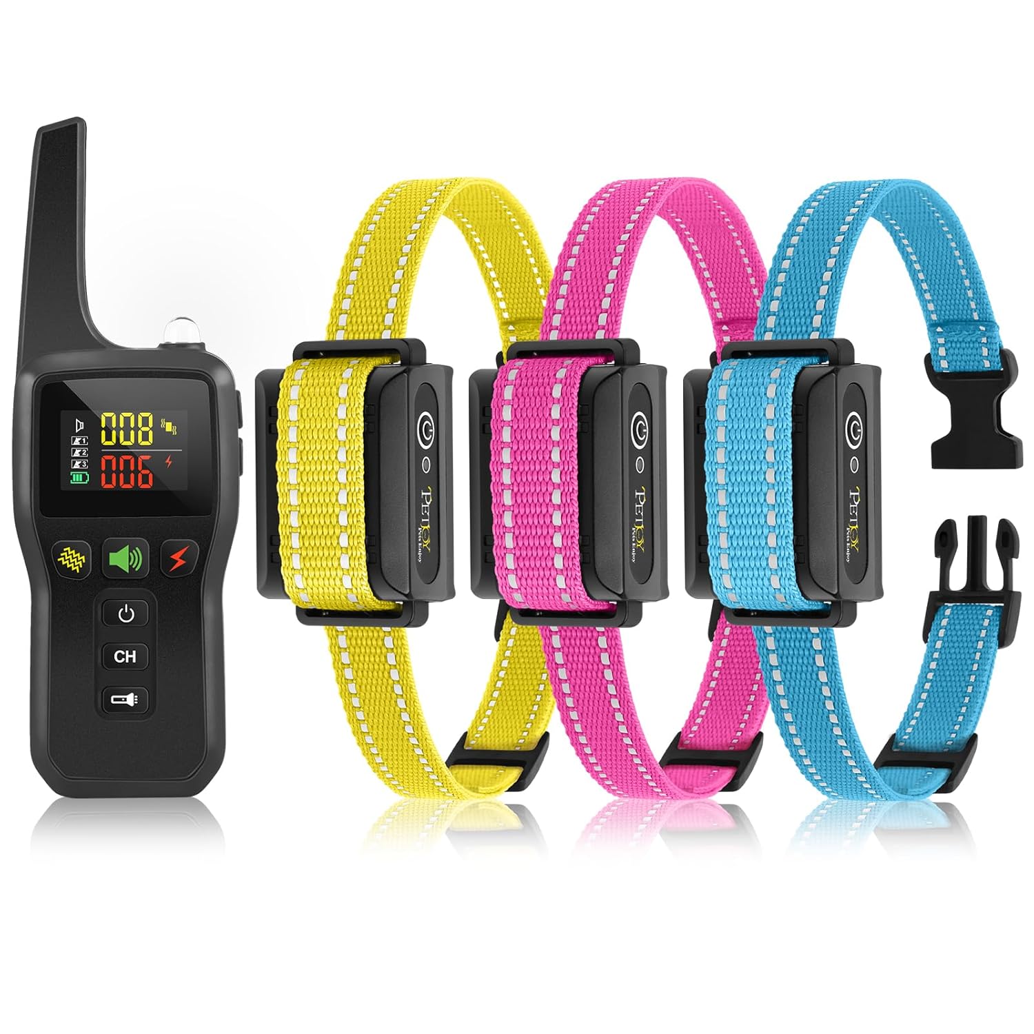 PetJoy Bark and Shock Collar Combo Dog Bark Collar for Large Dogs Auto Bark Collar with Remote 3