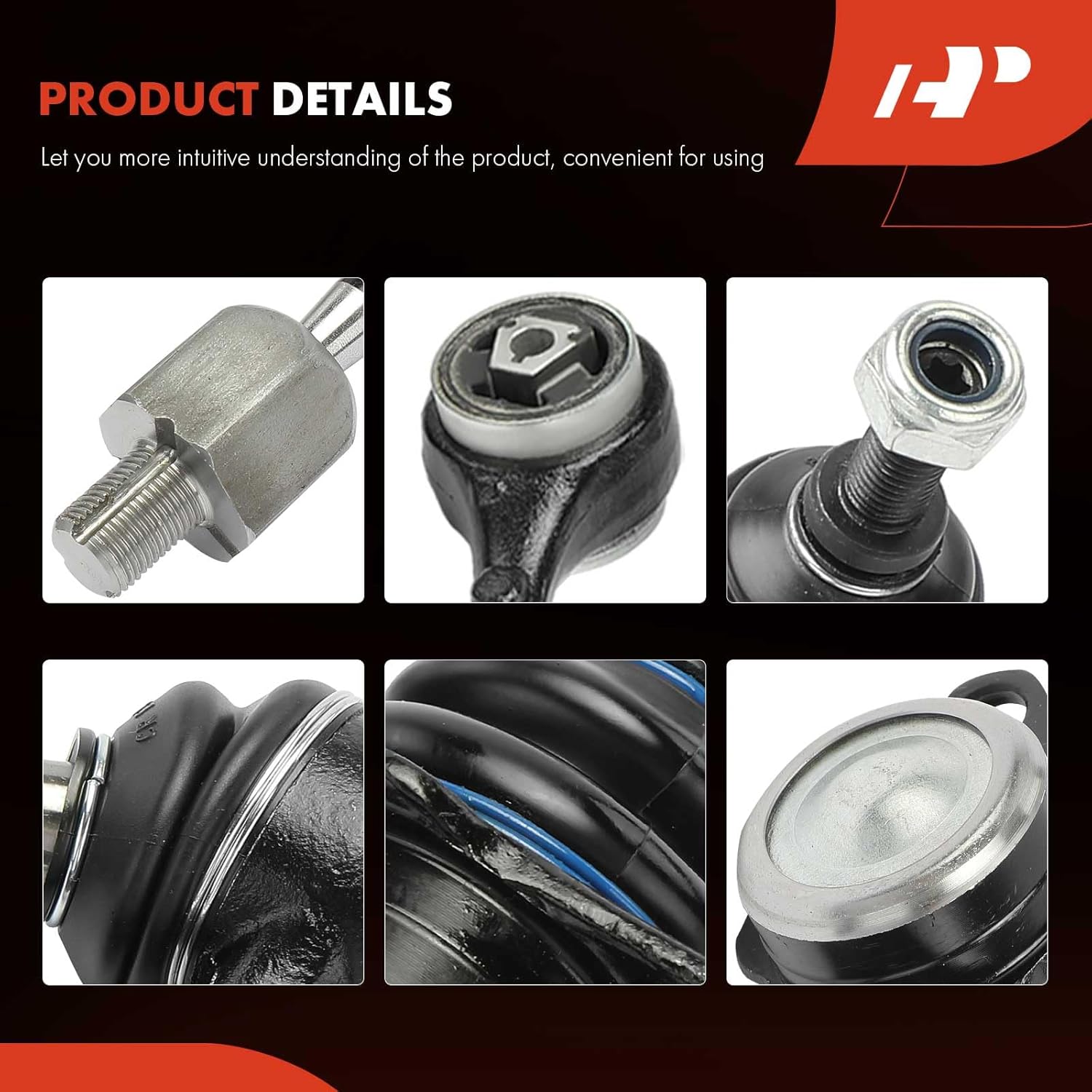 A-Premium Set of 12, Front Lower Forward & Rearward Control Arm, Sway Bar Link, Inner Outer Tie Rod End, Lower Forward Ball Joint, Compatible with BMW E83 Series - X3 2007 2008 2009