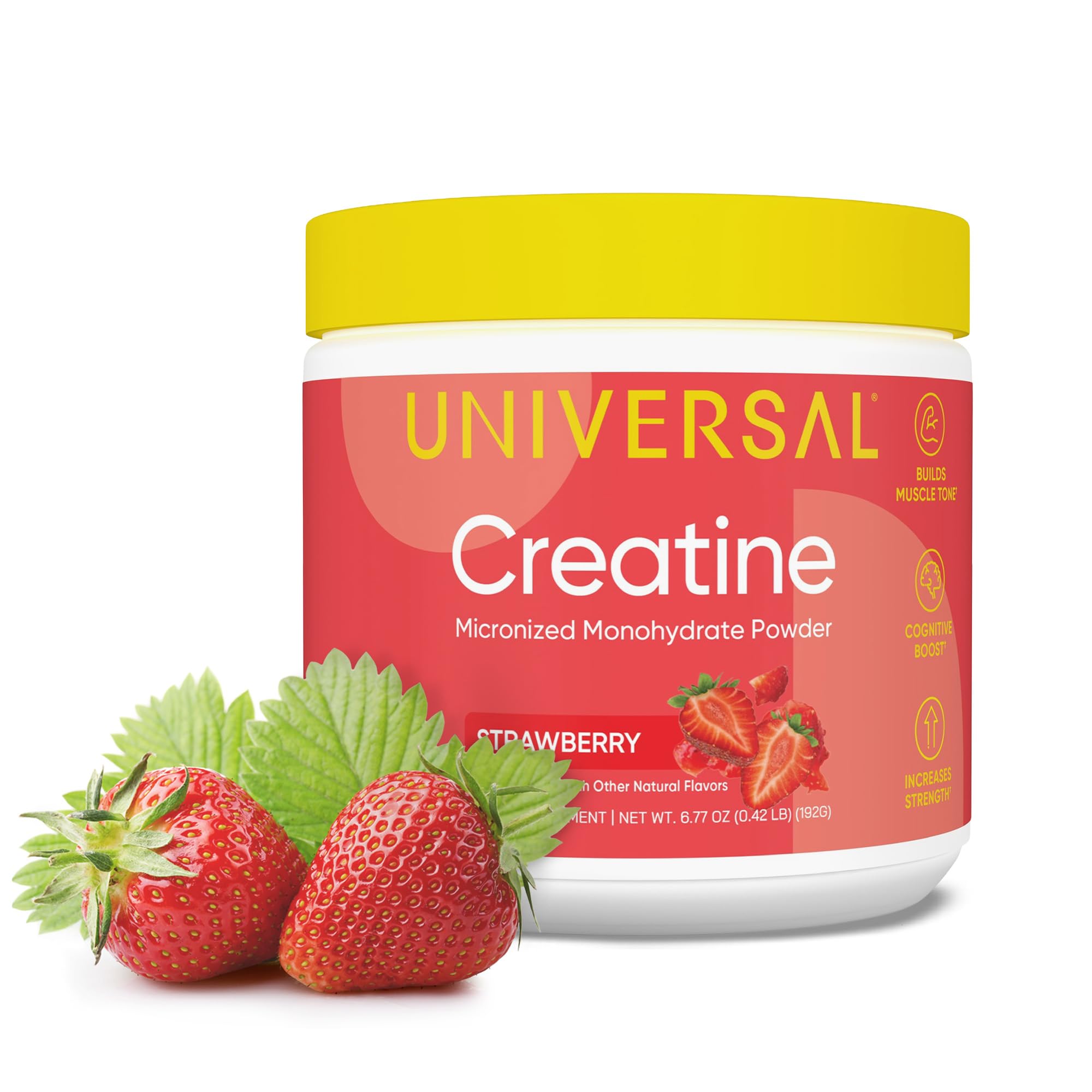 Universal U Creatina monohidratada para mulheres em pó sabor morango, 5 g por porção, 30 porções