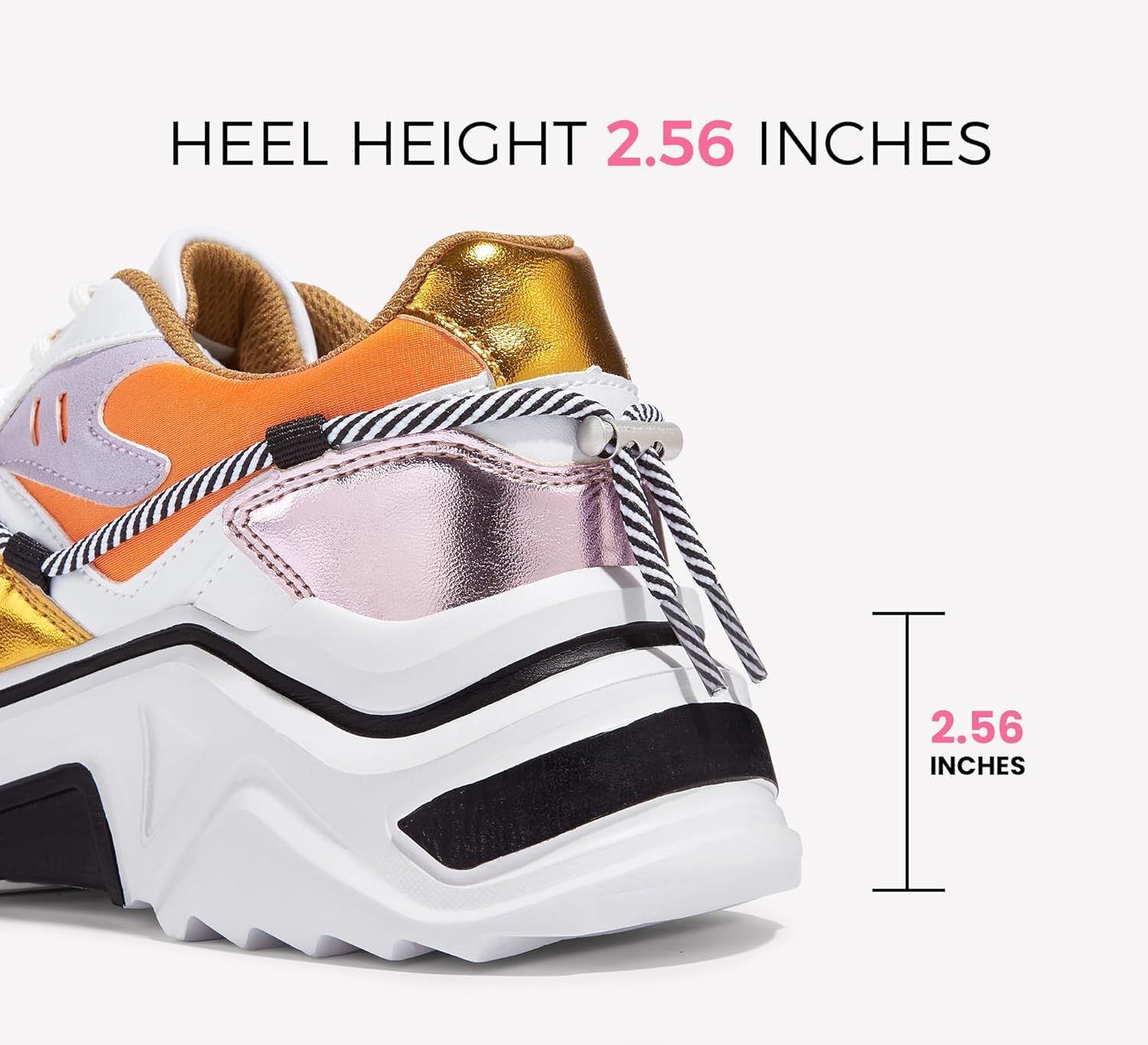 LUCKY STEP Women's Platform Colorful Fashion Sneakers Retro Colorblock Stylish Cute Chunky Dad Walking Shoes - Image 4