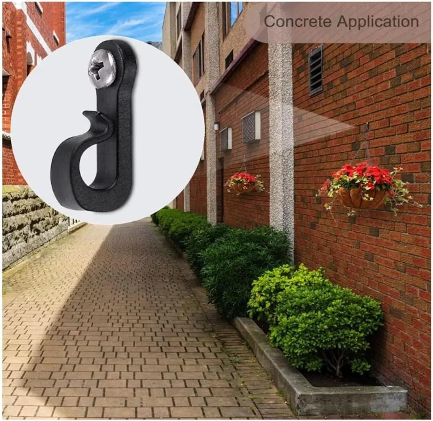 Outdoor Lighting Hooks 60Pcs with Screw Lights Hook Plastic Garage Hooks Indoor and Outdoor(White)