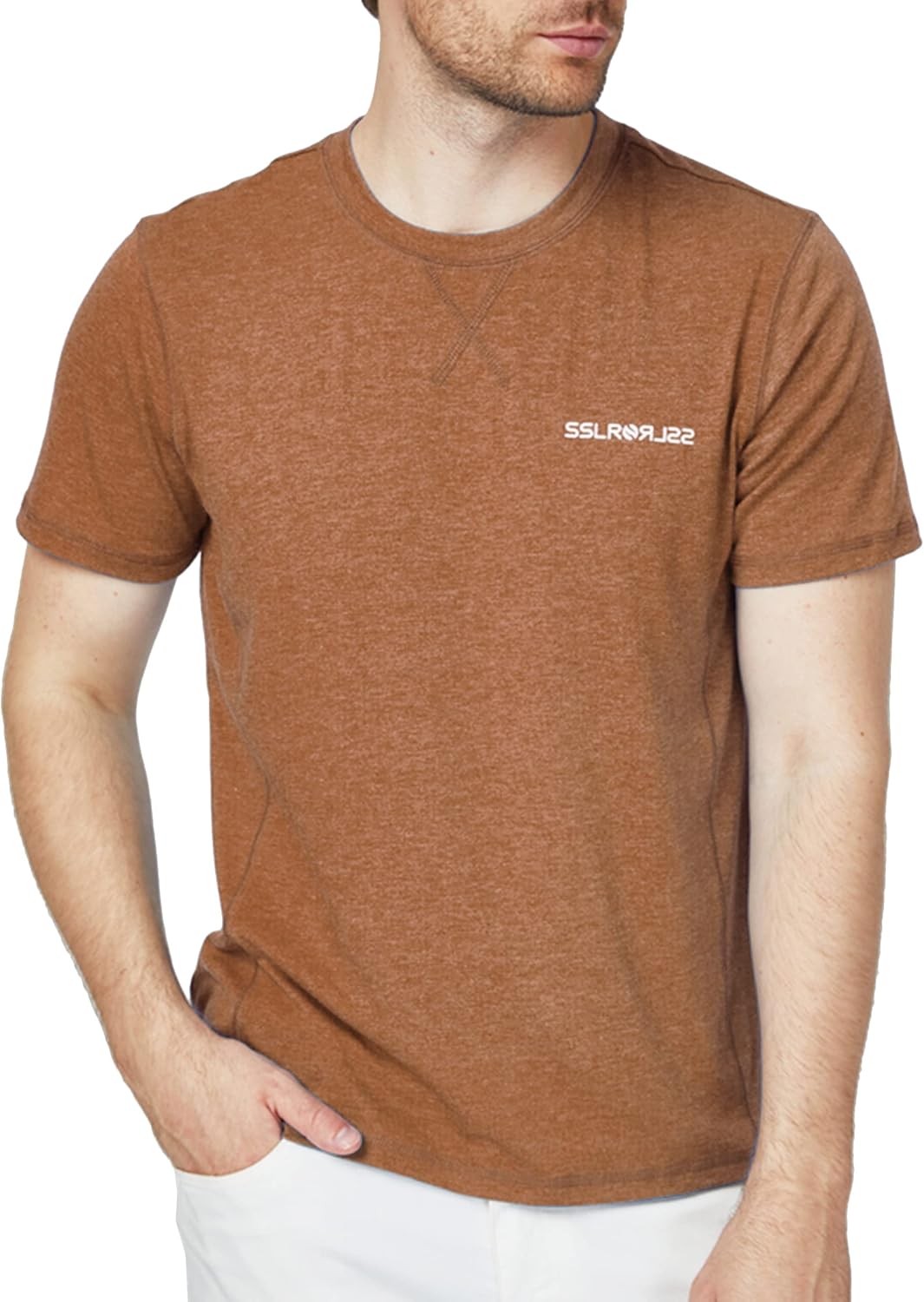 SSLR Mens Short Sleeve T Shirt Summer Casual Crewneck Tee Shirts for Men