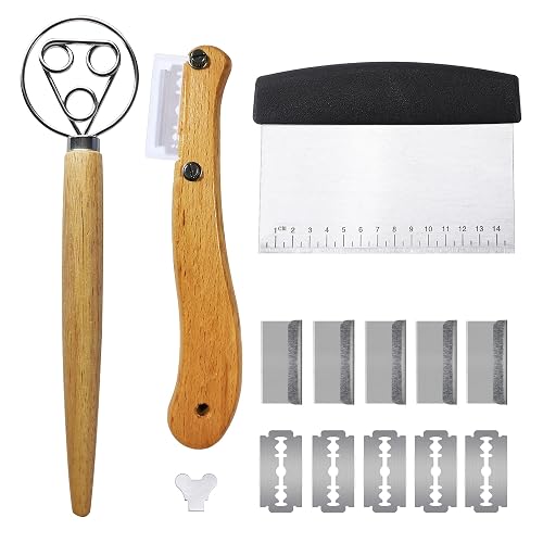 Bread Making Tool Set,Dough Scraper and Bread Scoring Tool for