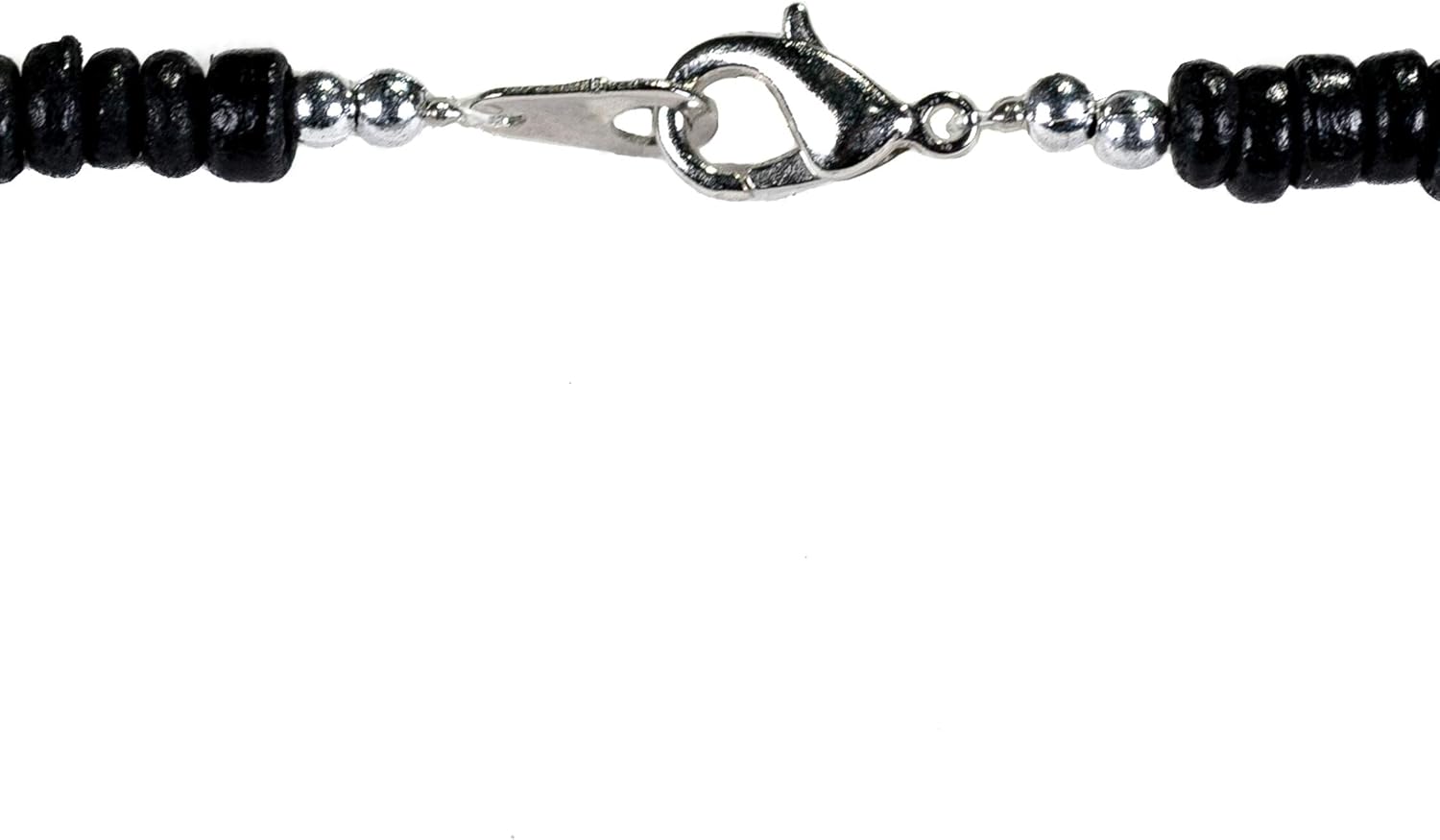 BlueRica Wood Surfboard on Black Coconut Beads & Green Heishi Shells Necklace - Image 5