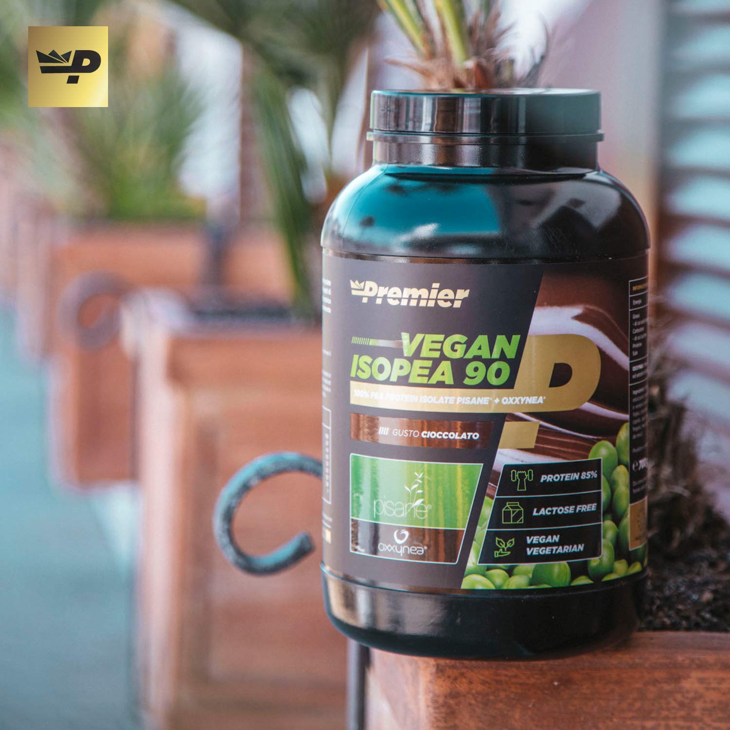 Premier Integratori Vegan Isopea90-700g | proteine in polvere del pisello Pisane® | senza lattosio - adatto a vegani e vegetariani - con antiossidanti (Cioccolato)