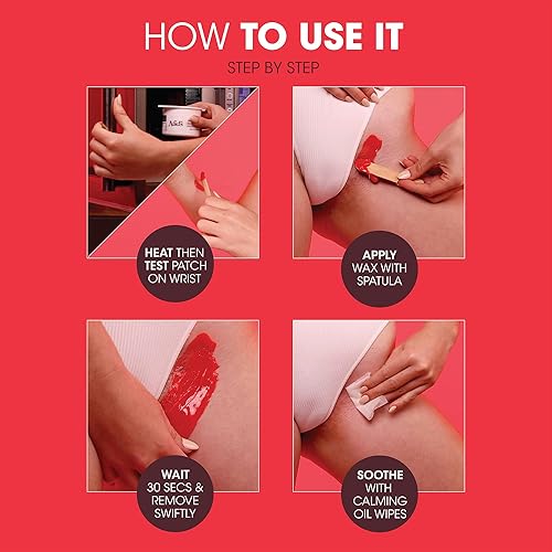 Nad's Brazilian Bikini Wax Kit - Hard Wax for Coarse Hair