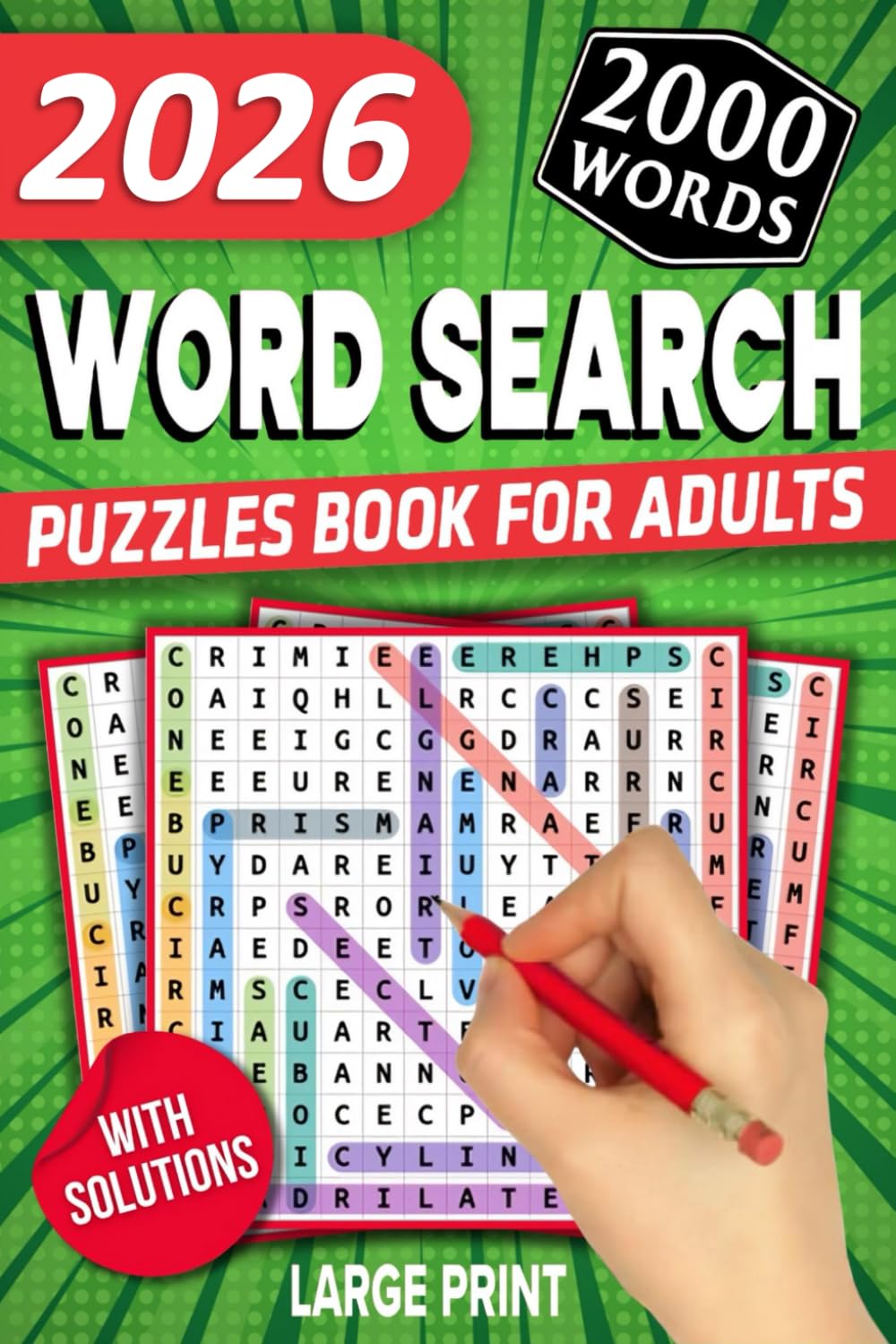 Word Search Puzzle Books For Adults & Seniors Large Print: 2000 Words - 84 Puzzles (With Full Solutions!)