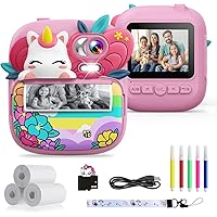 TIATUA Macchina Fotografica Bambini Istantanea, 2.4 Pollici 1080P HD Fotocamera Bambini