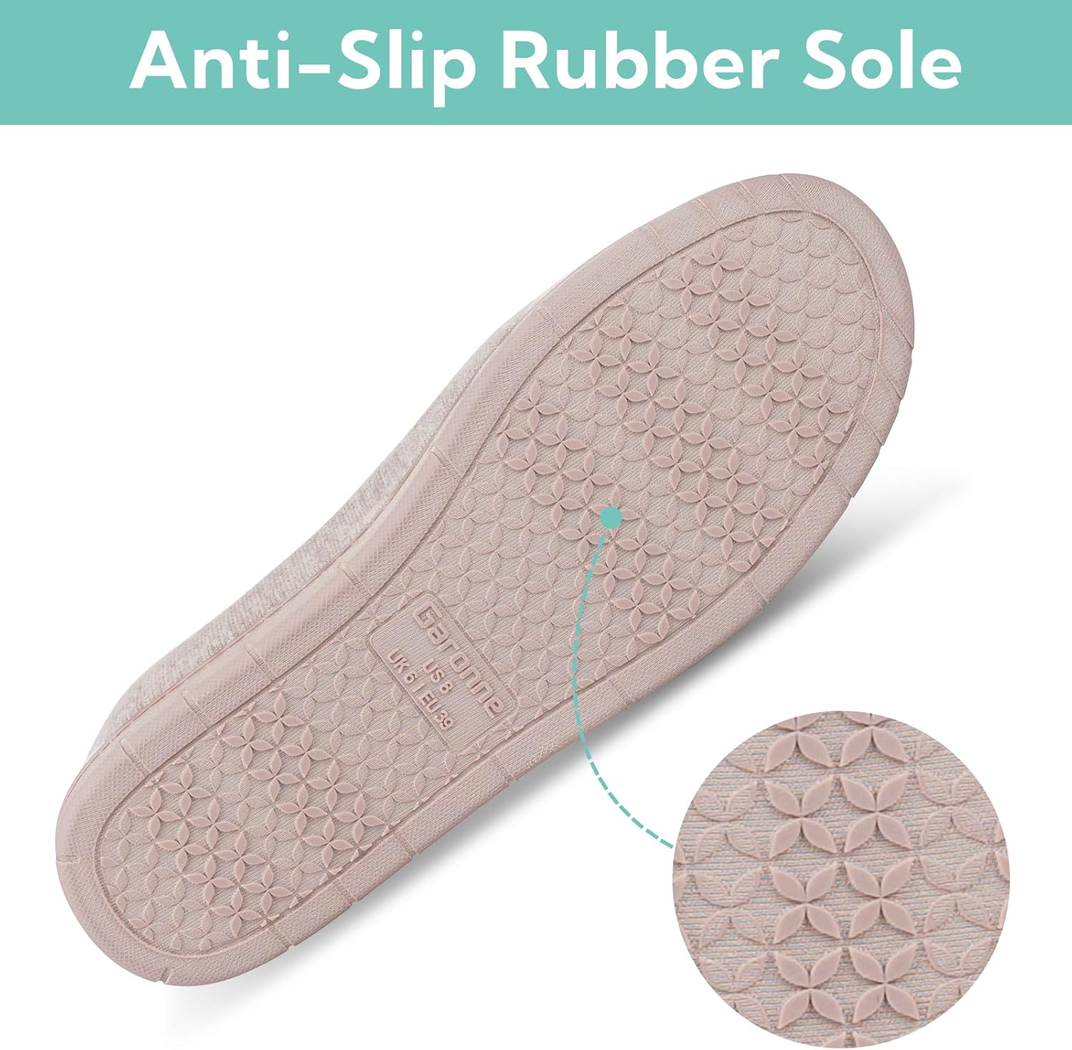 Garonne Women's Lightweight Loafer Slippers with Memory Foam, Ladies' Non-Slip House Shoes for Bedroom Indoor Outdoor - Image 6