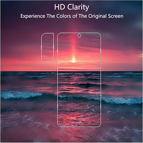 Miniatura 5 de Paquete de 3 protectores de pantalla de vidrio templado para Samsung Galaxy S21 FE 5G con 3 protectores de lente de cámara, transparente HD, dureza