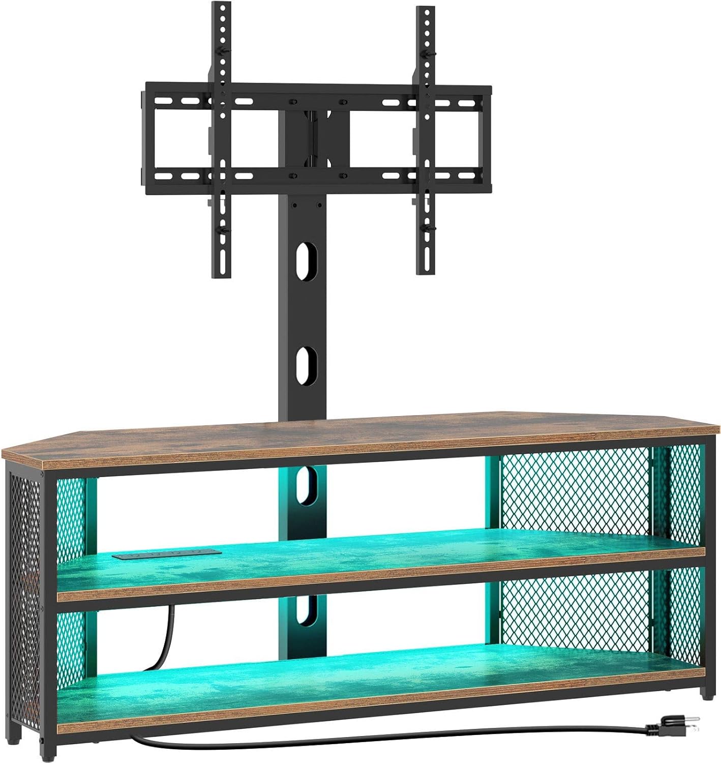 Rolanstar TV Stand with Mount and Power Outlet, Swivel...