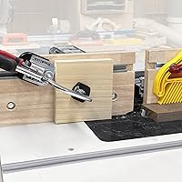 Vista 3 de Milescraft 4022 TrackLock - Base de abrazadera de banco de bloqueo de riel - Accesorio de sujeción para rieles en T, negro metálico