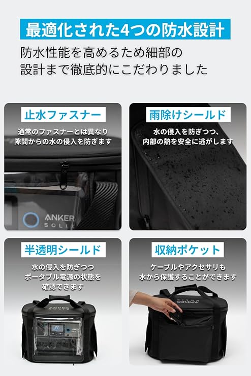 Anker Solix C1000 / C800 Dedicated Dustproof & Waterproof Bag for Portable Power Storage Compatible with C1000 Gen 2