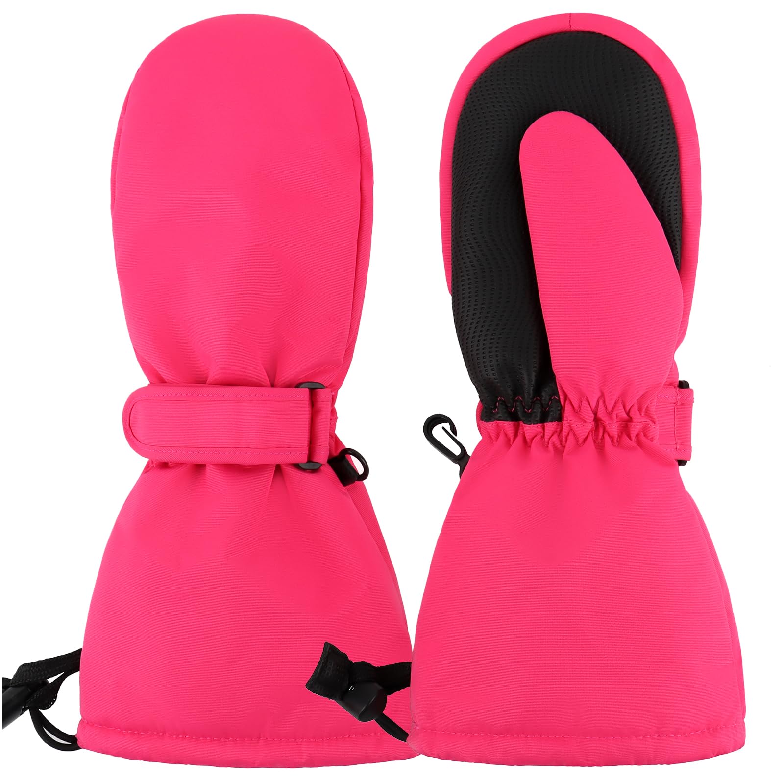 Duoyeree Toddler Winter Gloves, Waterproof Fleece Lined Ski Mittens 1-6Y