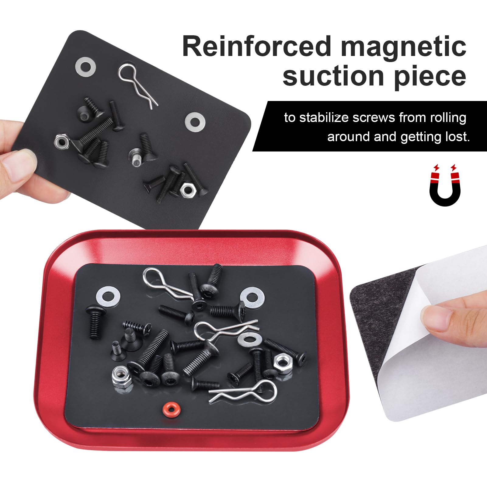 RC-Schrauben-Set, RC-Reparaturwerkzeug-Set, M3, M4, Sechskantschrauben, Mutterschalen, Karosserie-Clips, Hardware-Befestigung mit Schraubenablage und 17 mm Sechskantschlüssel, Werkzeuge für 1/8, 1/10