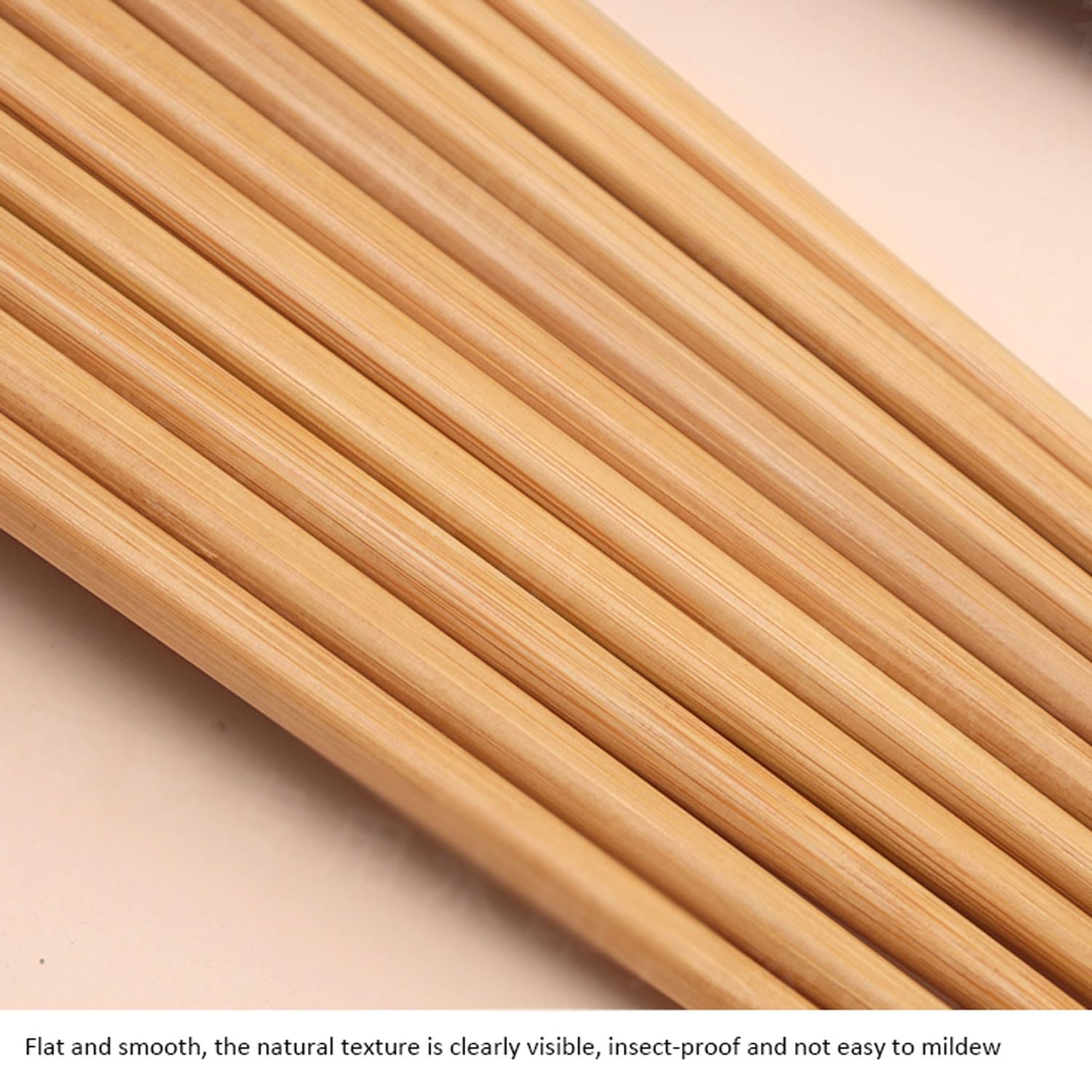 Baguettes Baguettes Baguettes en Bois Baguettes en Bambou Ménage 5-10 Double-Fled Adultes, Une Personne, Une Baguette, Antidérapant(C-5)