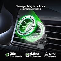 Vista 4 de Esoulk Magnetic Ring Air Vent Car Phone Holder 360° Rotating Magnetic Car Mount with Strong Magnet, Secure Grip, Removable Universal Compatible Fits