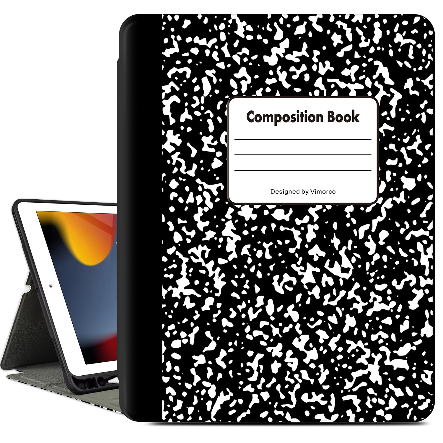Case for iPad Air 3rd Gen 2019,for iPad Pro 10.5 inch 2017/2019,for iPad 9th/8th/7th Generation 10.2 inch,4 Viewing Angles,Pencil Holder,Full Protective Cover,Auto Sleep/Wake,Composition Book