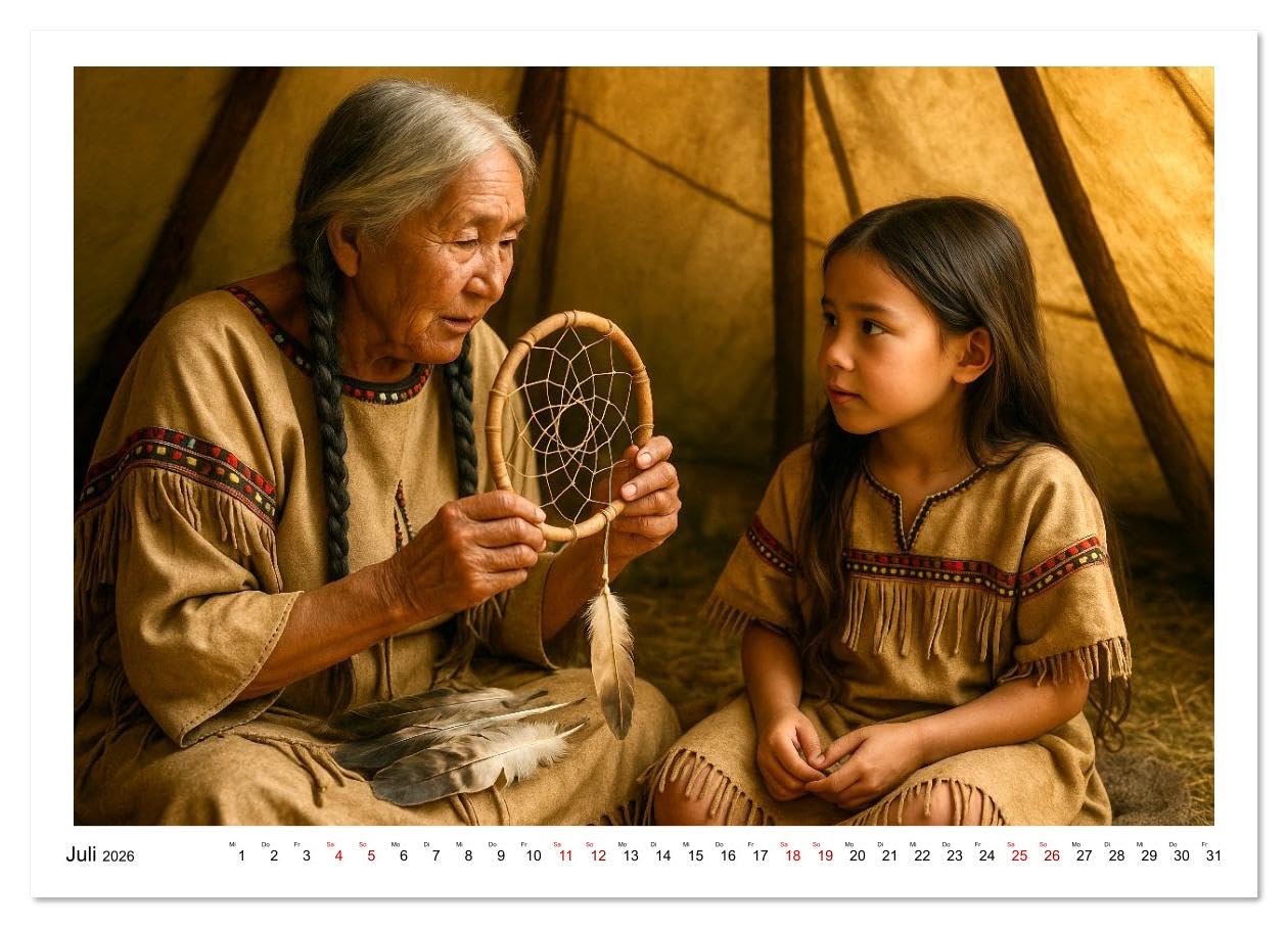 Spirituelle indianische Reise (hochwertiger Premium Wandkalender 2026 DIN A2 quer), Kunstdruck in Hochglanz: Bilder, die die Seele streicheln - voll ... spiritueller Verbundenheit (CALVENDO Glaube)