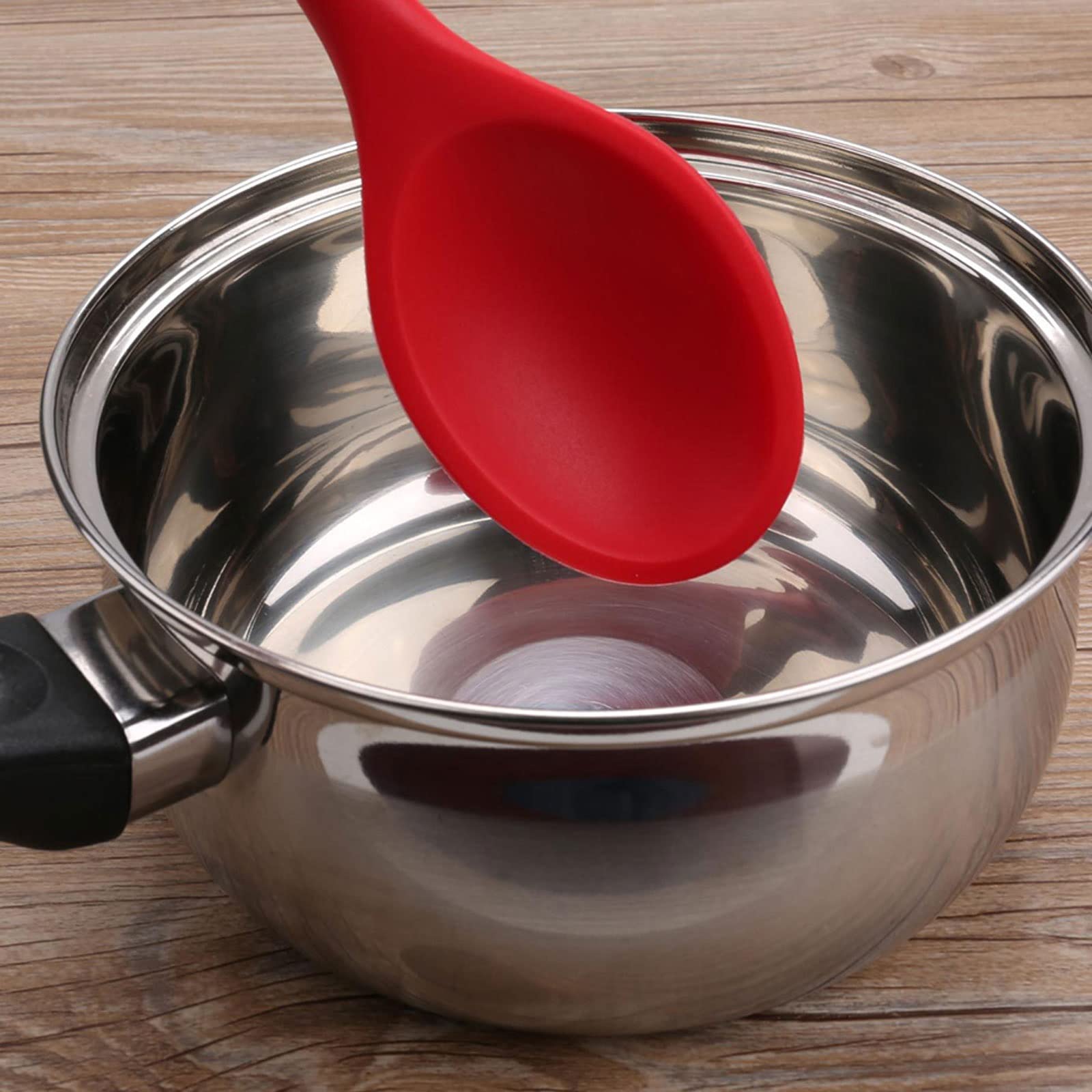 MUZIT Mestolo da zuppa, Cucchiai da zuppa Uso Domestico Cucchiaio Grande in Silicone con Manico Lungo Mestolo da miscelazione di Alta qualità Cucina Cucchiai da zuppa Stoviglie Cucina, Sala da Pranzo